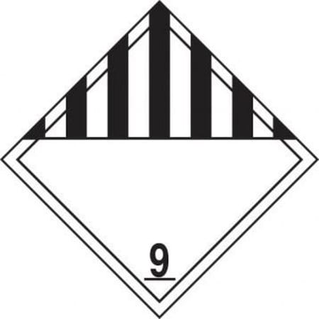 Accuform DOT PLACARD HAZARD CLASS 9  MPL901RM50 MPL901RM50